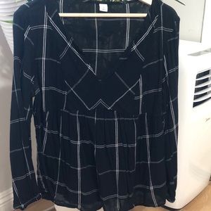 Old navy windowpane tunic
